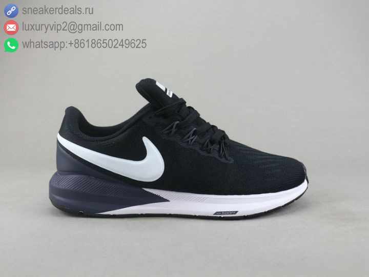 NIKE AIR ZOOM STRUCTURE 22 BLACK WHITE UNISEX RUNNING SHOES
